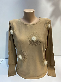 PONPON DETAY TRİKO BLUZ