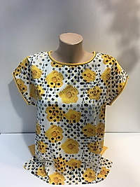 KREP BASKI MERSERİZE BLUZ