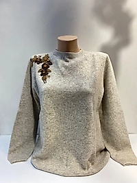 OMUZ NAKIŞLI YÜN KAZAK