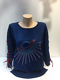 KOL DETAY MERSERİZE BLUZ