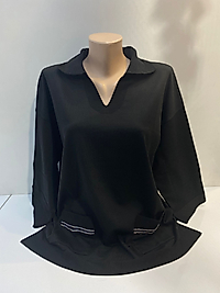 CEP DETAY POLO YAKA TRİKO BLUZ