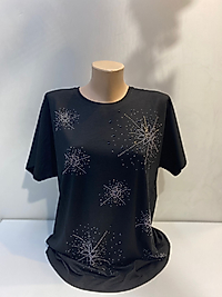 ÇİÇEK TAŞ BASKI PENYE BLUZ