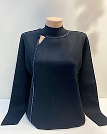 YAKA DETAY TAŞLI TRİKO