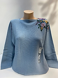 KAYIK YAKA OMUZ İŞLİ KAZAK