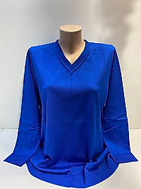 V YAKA NERVÜRLÜ TUNİK TRİKO