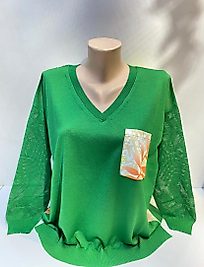 KREP BASKI MERSERİZE BLUZ