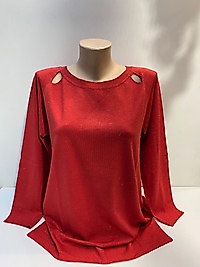 YAKA DETAY SİMLİ TRİKO BLUZ