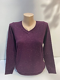 V YAKA SİMLİ TRİKO BLUZ