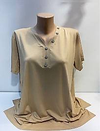 V YAKA TAŞ DETAY BLUZ