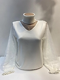 DANTEL KOL DETAY BALIKÇI TRİKO KAZAK