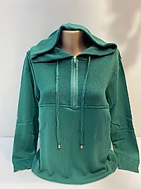 KAPŞONLU TRİKO BLUZ