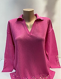 POLO YAKA FİLE MERSERİZE BLUZ