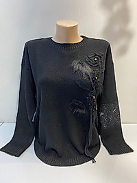 DANTEL KOL DETAY BALIKÇI TRİKO KAZAK