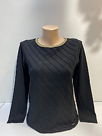 AJURLU SİMLİ TRİKO BLUZ