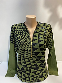 YARASA KOL FERMUARLI TRİKO BLUZ